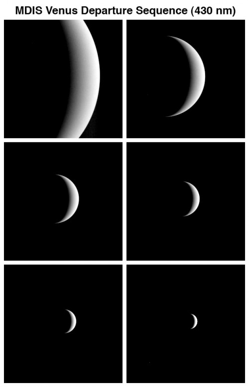 An image sequence of Venus, following MESSENGER's second flyby of the planet in June 2007.