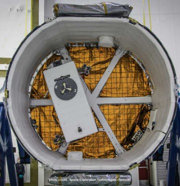 The Cloud Aerosol Transport System (CATS) will be robotically attached to the Exposed Facility (EF) of Japan's Kibo laboratory module. It will remain operational for between six months and three years. Photo Credit: SpaceX
