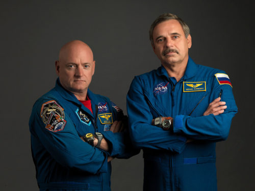 The One Year Crew, from left: NASA astronaut Scott Kelly and Roscosmos cosmonaut Mikhail Kornienko. Photo Credit: NASA