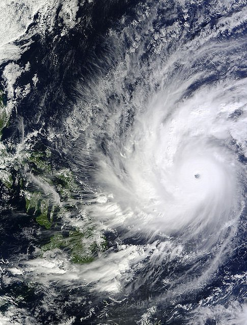 An image from NASA's Terra Satellite of Typhoon Hagupit as it approached the Philippines in the western Pacific Ocean. Image Credit: NASA