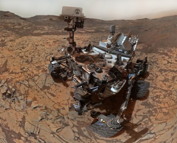 New "selfie" image of the Curiosity rover at the Book Cliffs outcrop in Pahrump Hills, taken on sol 868 (January 14, 2105). Image Credit: NASA / JPL / MSSS / Elisabetta Bonora / Marco Faccin