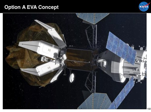 NASA's "Option A" EVA concept for the ARM mission. Image Credit: NASA