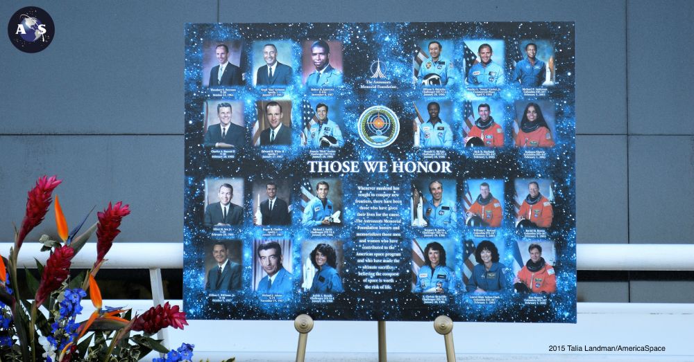 The Space Mirror Memorial at NASA's Kennedy Space Center honors all astronauts who perished during their service to the agency. Photo Credit: Talia Landman/AmericaSpace