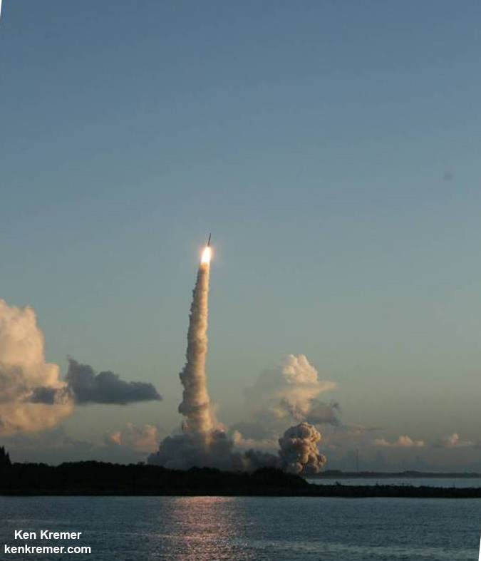 Dawn launch on September 27, 2007 by a Delta II Heavy rocket from Cape Canaveral Air Force Station, Florida. Credit: Ken Kremer - kenkremer.com