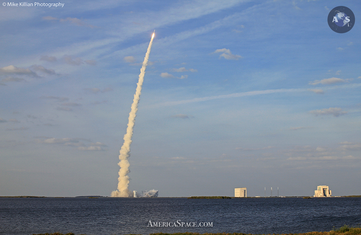 File photo, MUOS-2 launch. Photo Credit: Mike Killian / AmericaSpace