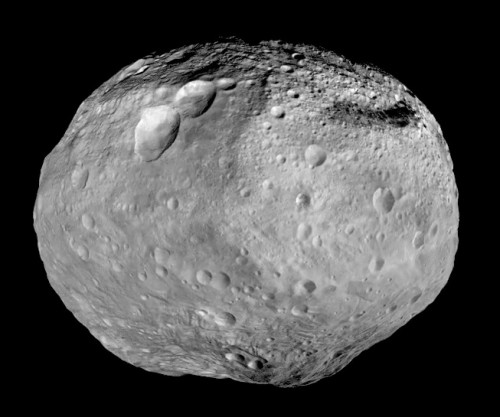 The large asteroid Vesta, as seen by the Dawn spacecraft. Image Credit: NASA/JPL-Caltech/UCAL/MPS/DLR/IDA