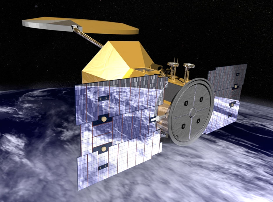 Illustration of Aquarius on orbit. Image Credit: NASA