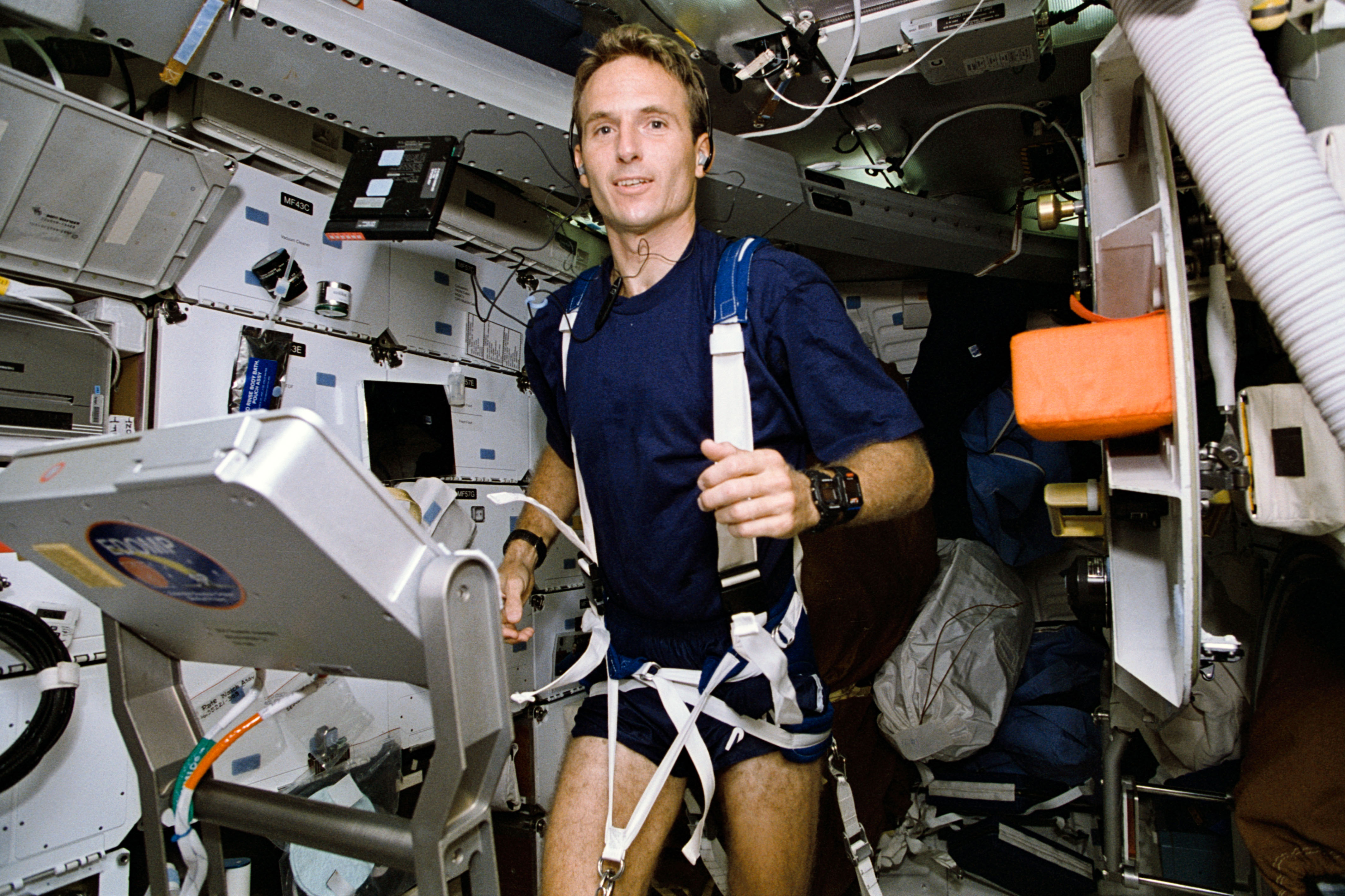 Pictured during his STS-64 mission in September 1994, Jerry Linenger's later career saw him become the first U.S. astronaut to perform a spacewalk on a non-U.S. spacecraft, wearing a non-U.S. space suit. Photo Credit: NASA