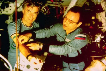 Valeri Polyakov (right) participates in a medical experiment with German astronaut Ulf Merbold in October 1994. Photo Credit: Joachim Becker/SpaceFacts.de