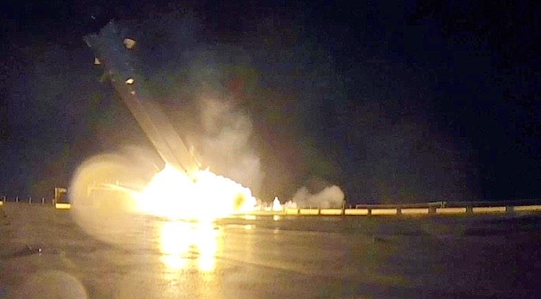 SpaceX CRS-5 booster hitting the ASDS in the first ever attempt to land a rocket on a barge in January 2015. Photo: SpaceX / @ElonMusk via Twitter