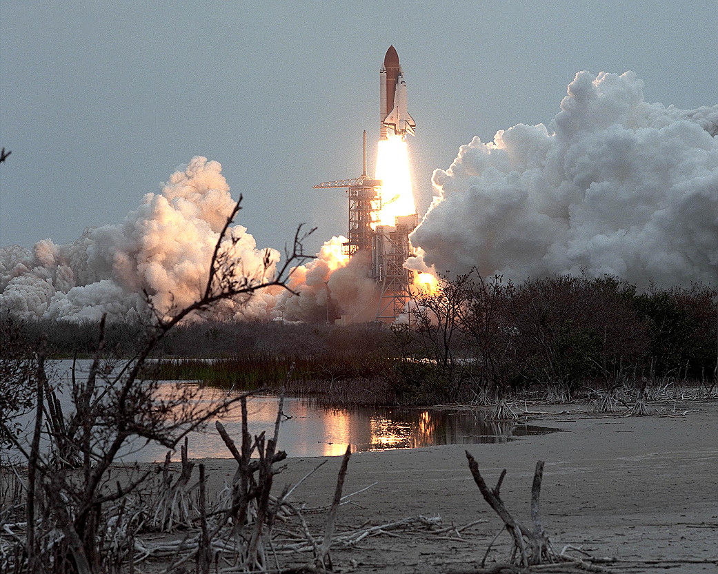 In its third incarnation, the mission of Karol "Bo" Bobko finally takes flight on 12 April 1985. Photo Credit: NASA, via Joachim Becker/SpaceFacts.de