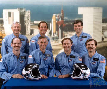 Backdropped by Space Launch Complex (SLC)-6 at Vandenberg Air Force Base, the crew of Mission 62A would have been the first team of shuttle astronauts to launch from the West Coast. Photo Credit: NASA, via Joachim Becker/SpaceFacts.de