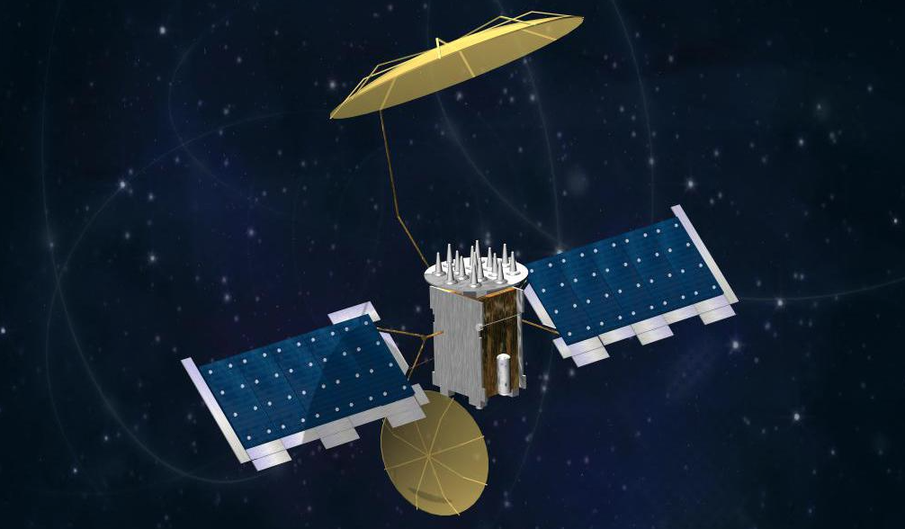 Two Harris unfurlable mesh reflectors are deployed in this animated image of the MUOS satellite. Image Credit: U.S. Navy/Harris Corporation 