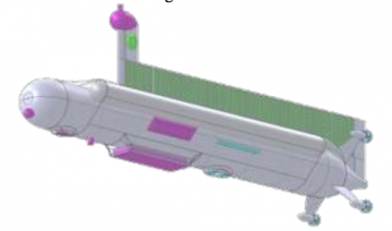 The basic design of the Titan submarine, including sidescan sonar, seafloor camera and seafloor sampling system. Image Credit: NASA