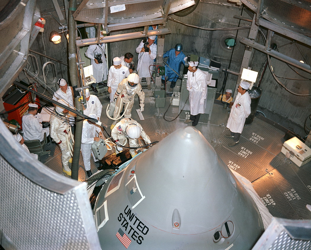 The Apollo 1 crew, pictured during training, would have embarked on an open-ended mission of up to 14 days in duration in February-March 1967. Photo Credit: NASA, via Joachim Becker/SpaceFacts.de