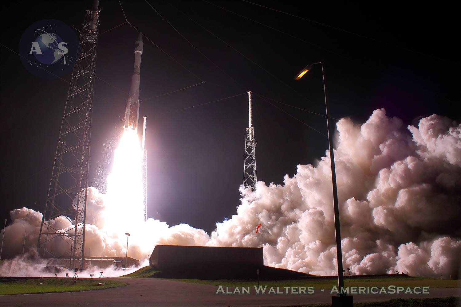 ULA's workhorse booster has been grounded since an engine anomaly occurred on the OA-6 launch, but it is now cleared to return to flight, starting with MUOS-5 as soon as June 24, 2016. Photo Credit: Alan Walters/AmericaSpace