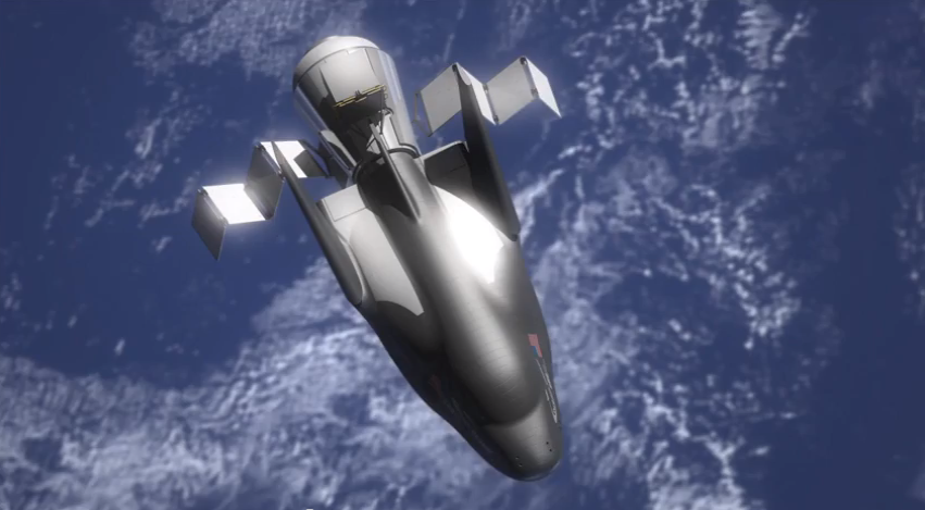 Cargo version of the SNC Dream Chaser features deployable solar arrays. Credit: Sierra Nevada Corporation