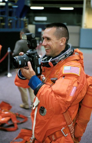 "Billy O" participates in a training session with the STS-116 crew in July 2002. Photo Credit: NASA