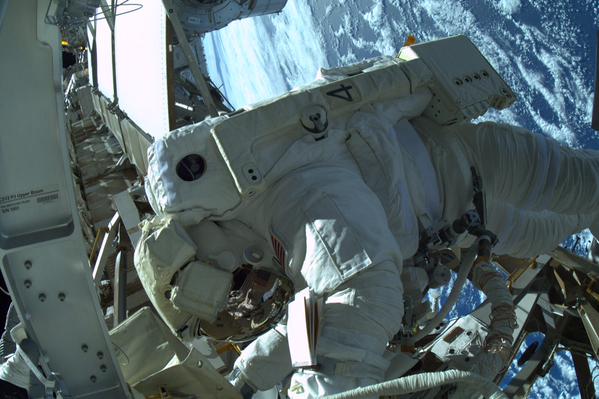 Barry "Butch" Wilmore now stands as the 58th most experienced spacewalker in the world, out of 211 men and women who have ventured outside their craft since March 1965. Photo Credit: NASA