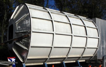 Multi Purpose Logistics Module mockup, prior to delivery to Building 4649 at NASA Marshall Space Flight Center in Huntsville, Ala. Photo credit: NASA 