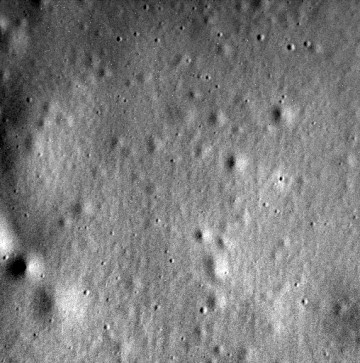 MESSENGER's final image. From the MESSENGER website: "This afternoon, the spacecraft succumbed to the pull of solar gravity and impacted Mercury's surface. The image shown here is the last one acquired and transmitted back to Earth by the mission. The image is located within the floor of the 93-kilometer-diameter crater Jokai. The spacecraft struck the planet just north of Shakespeare basin." Image Credit: NASA/Johns Hopkins University Applied Physics Laboratory/Carnegie Institution of Washington