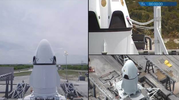 The SpaceX Crew Dragon Pad Abort Test vehicle atop SLC-40 / Cape Canaveral AFS, Fla. Photo Credit: SpaceX