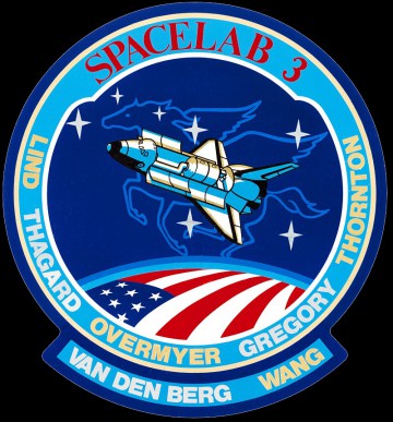 The patch for Mission 51B, emblazoned with the surnames of the seven-man crew. Image Credit: NASA