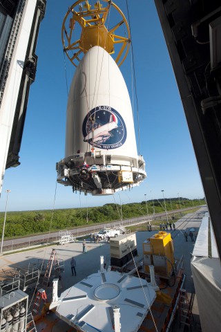 AFSPC-5 payload mate to Atlas-V rocket. Photo Credit: ULA