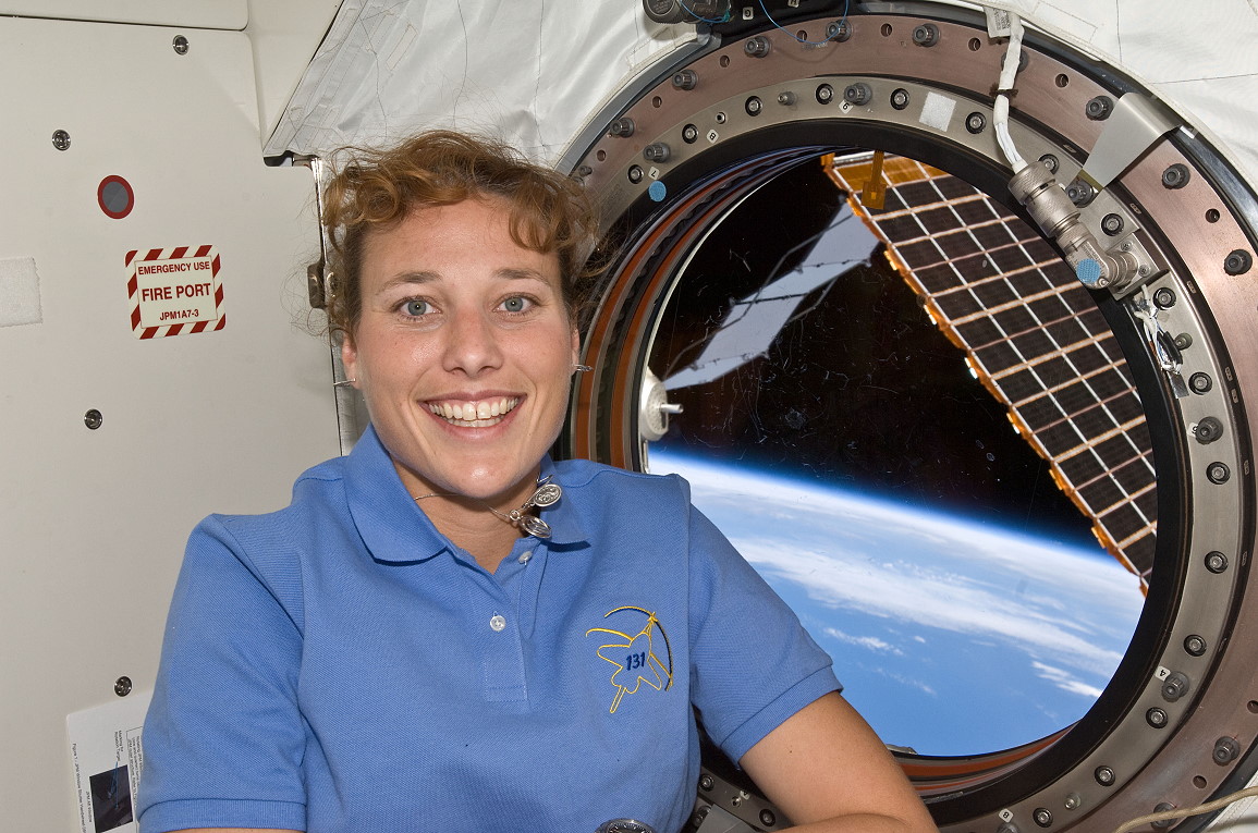 Dottie Metcalf-Lindenburger is pictured close to the window in Japan's Kibo laboratory module, aboard the International Space Station (ISS), during STS-131 in April 2010. Photo Credit: NASA