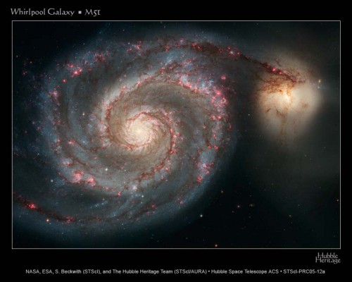 The graceful, winding arms of the majestic spiral galaxy M51 (NGC 5194). Image Credit: NASA, ESA, S. Beckwith (STScI), and The Hubble Heritage Team (STScI/AURA)