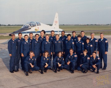 NASA's 13th class of astronaut candidates, selected in January 1990. Don Thomas is the second row, standing second from left. Photo Credit: NASA