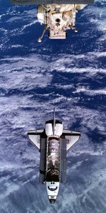 By pure happenstance, Atlantis happened to be about to enter a protracted period of modification when the shuttle-Mir contracts were signed in 1992. As a result, she was the primary orbiter outfitted for the docking missions. Photo Credit: NASA