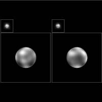 Hubble Space Telescopev (HST) images of albedo variations on Pluto's surface, acquired in early 1996. Photo Credit: NASA/Space Telescope Science Institute (STScI)