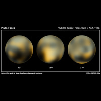 The best resolution images of Pluto's contrasting surface features prior to May 2015 were acquired by HST, as seen in this data from early 2010. Photo Credit: NASA/Space Telescope Science Institute (STScI)