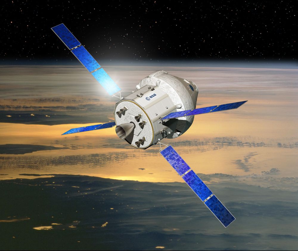 From ESA: "Proposal for a Multi-Purpose Crew Vehicle-Service Module (MPCV-SM)." Orion's European service module will fly on Exploration Mission-1 (EM-1) in late 2018. Image Credit: ESA-D. Ducros