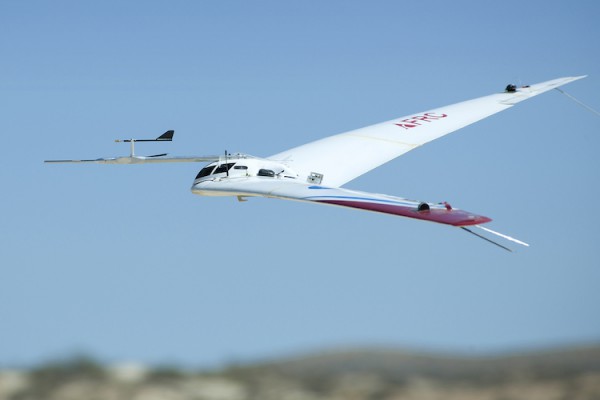 View of the Prandtl-d seen coming in for a landing during a flight test in June, which the Prandtl-m prototype will be based on. Photo Credit: NASA Photo/Ken Ulbrich