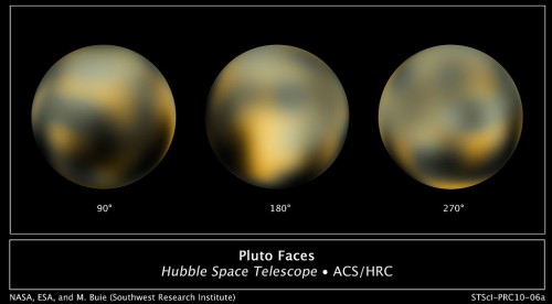 The best-ever Hubble images of Pluto reveal a striking contrast between bright and dark areas on the surface of the enigmatic distant planet, hinting at an active, ever-changing world. Image Credit: NASA/ESA/SWRI 