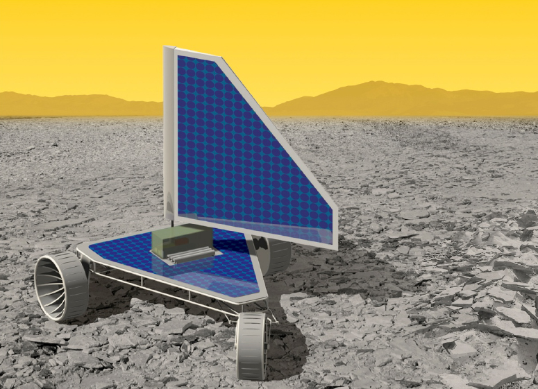 Artist's conception of the Venus Landsailing Rover. Image Credit: NASA GRC