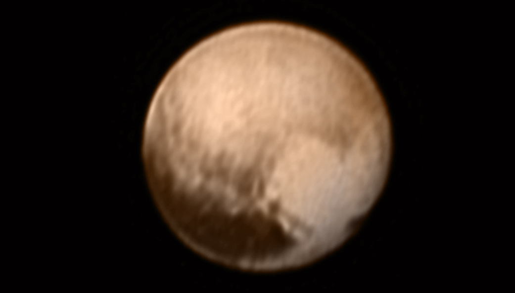 The newest image of Pluto, taken less than six days before closest approach. Image Credit: NASA-JHUAPL-SWRI