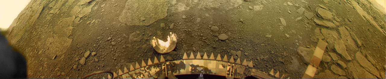 Venera 13 landing site panorama on Venus. This kind of flat terrain would be ideal for a landsailing rover. Image Credit: National Space Science Data Center