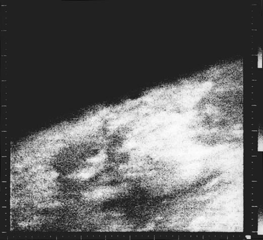 The first grainy image of Mars, as seen from Mariner 4 on 14 July 1965. Photo Credit: NASA