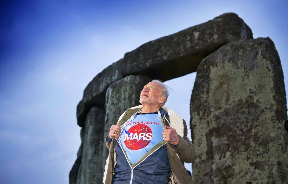 Dr. Buzz Aldrin can now add professor and institute namesake to his many different "hats." Photo Credit: James O. Davies. 
