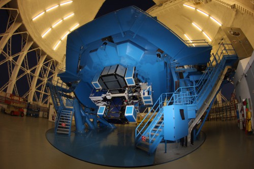 The Gemini Planet Imager, as seen mounted on the Gemini South telescope. Photo Credit: Gemini Observatory