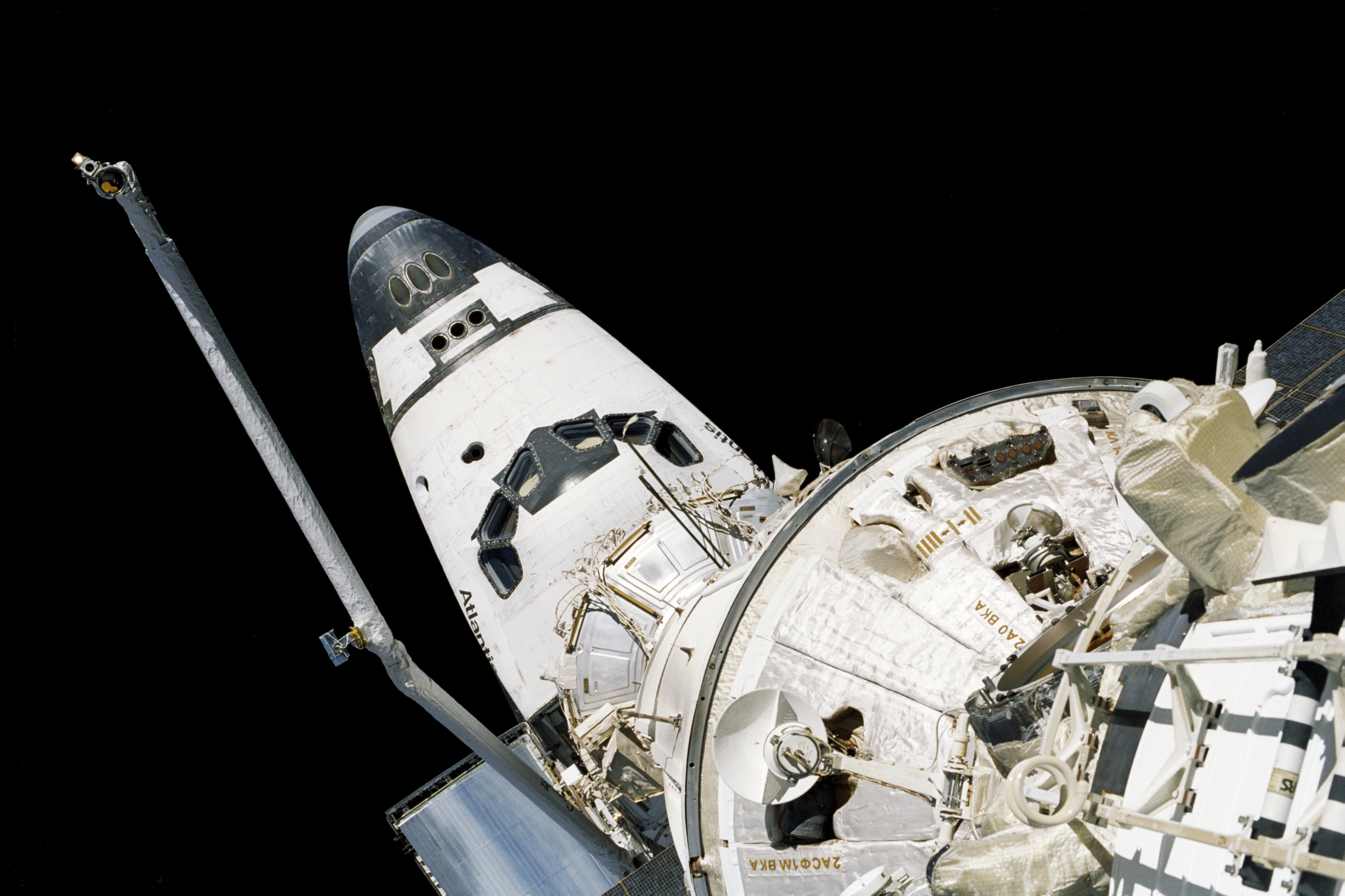 Impressive view of Atlantis and part of the International Space Station (ISS), captured during the STS-106 mission, 15 years ago, this week. Photo Credit: NASA