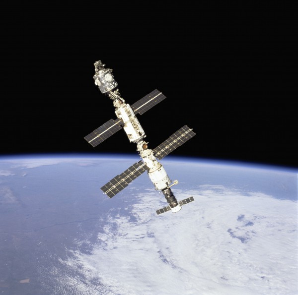 The International Space Station (ISS) as it appeared 15 years ago, in September 2000, consisted of (from top) the Unity node, the Zarya control module, the newly-installed Zvezda service module and Russia's Progress M1-3 cargo ship. Photo Credit: NASA