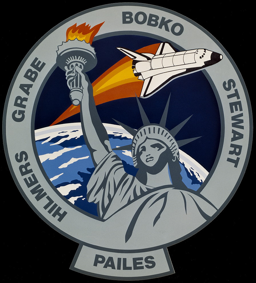 During the course of her 33-mission career, which began 30 years ago on 3 October 1985, Atlantis flew more Department of Defense assignments than any other orbiter, beginning with her maiden voyage, 51J. In keeping with DoD missions, the patch was both highly symbolic and patriotic. Image Credit: NASA, via Joachim Becker/SpaceFacts.de