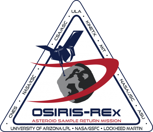 OSIRIS-REx mission insignia with partners. Image Credit: OSIRIS-REx website