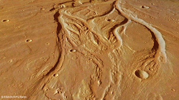 Ancient and now-dry river valleys are just part of the evidence that Mars used to be much wetter than it is now. Image Credit: ESA/DLR/FU Berlin