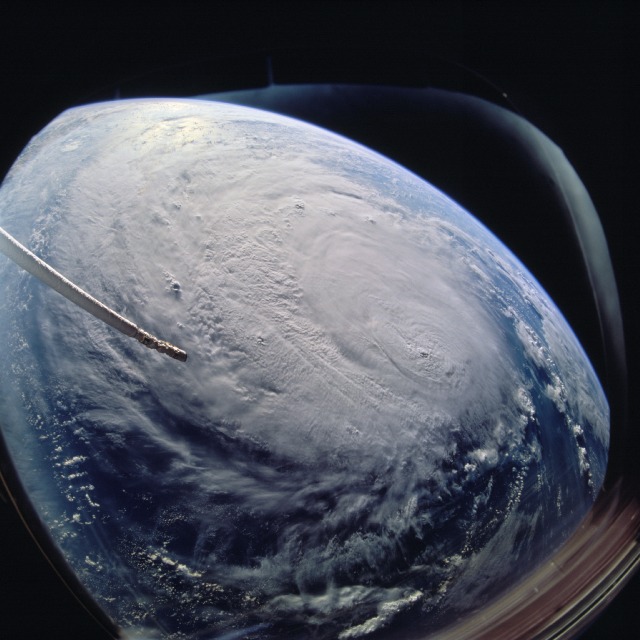 Spectacular view of Hurricane Marilyn, centered over the Caribbean Sea, during the STS-69 mission in September 1995. Photo Credit: NASA