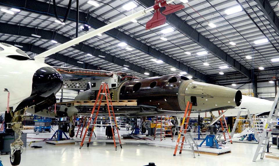Virgin Galactic's new SpaceShipTwo being mounted to the mothership, WhiteKnightTwo. Photo Credit: Virgin Galactic